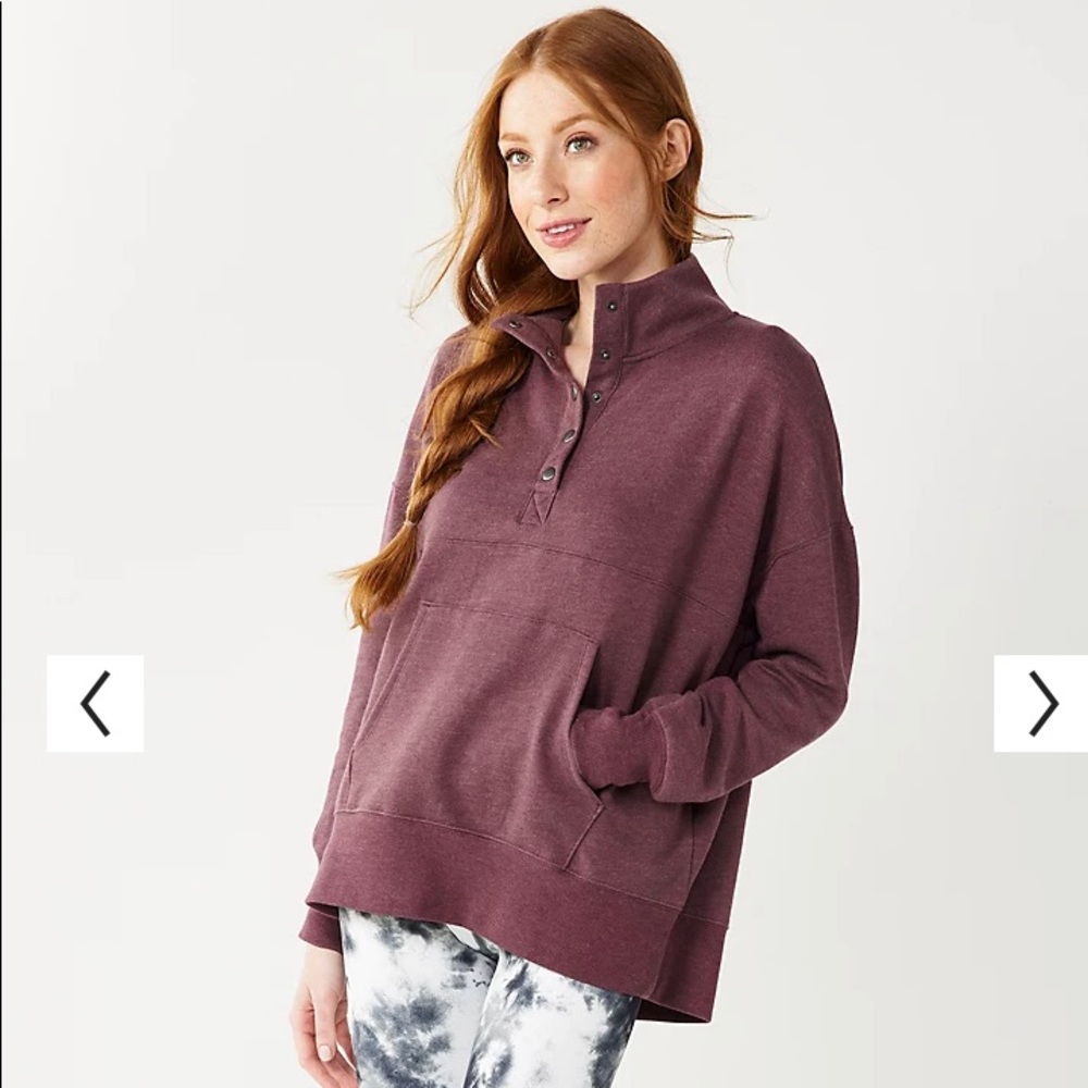 Snap neck fleece